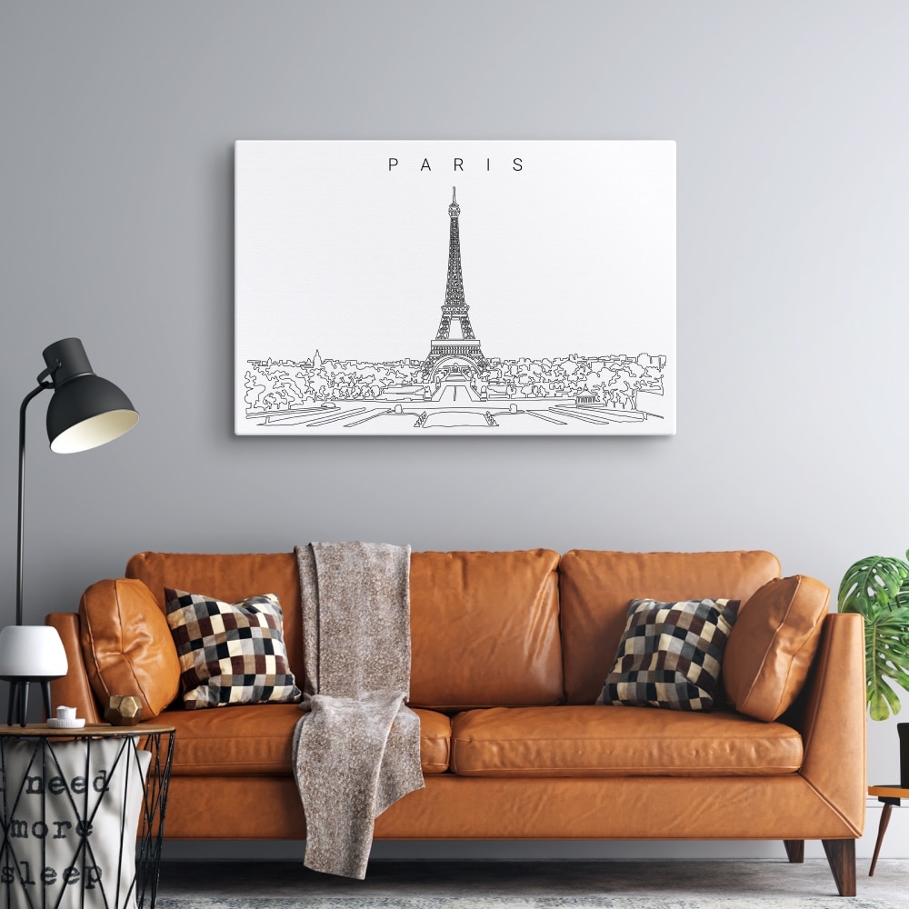 Paris Skyline Wall Art - Premium Canvas Art Print