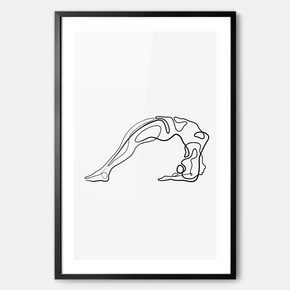 Single line drawing of a girl in yoga pose with... - Stock Illustration  [100101330] - PIXTA