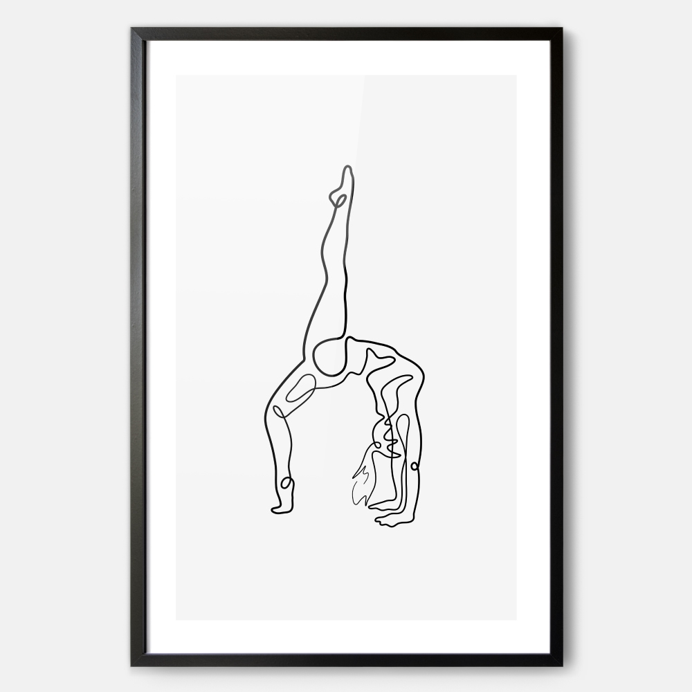 Single Line Drawing Girl Bridge Yoga Stock Vector (Royalty Free) 2259763895  | Shutterstock